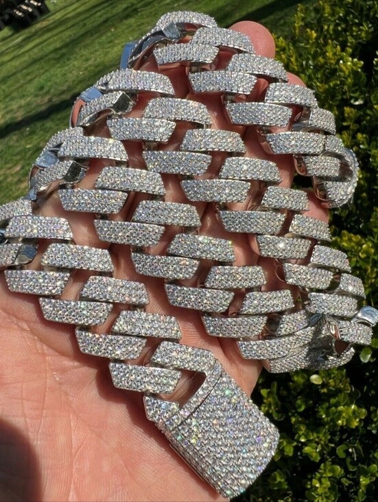 Ice Cartel Other - Iced Out 23 CT MOISSANITE Cuban Link Prong Chain Necklace 24mm / 24" Long